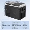 imageVEVOR 12 Volt Car Refrigerator with Ice Maker 35Liter37qt Electric Cooler Car Freezer 468 Adjustable Temperature Car Refrigerator with Casters for Camping Travel Outdoor Home38QT