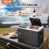 imageVEVOR 12 Volt Car Refrigerator with Ice Maker 35Liter37qt Electric Cooler Car Freezer 468 Adjustable Temperature Car Refrigerator with Casters for Camping Travel Outdoor Home38QT
