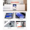 imageVEVOR 120lbs24H Commercial Ice Maker Machine with 2 Water Inlets 36 Ice Cubes in 15 Minutes with 28lbs Large Storage Capacity for Bar Office Restaurant with LED Digital Display ampamp SelfCleaningwhite