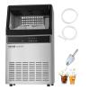 imageVEVOR 160lbs24H Commercial Ice Maker 55 Ice Cubes in 15 Minutes Freestanding Ice Maker Machine with 33lbs Large Storage Capacity for Bar Office Restaurant with LED Digital Display ampamp SelfCleaningWhite