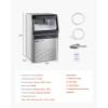 imageVEVOR 160lbs24H Commercial Ice Maker 55 Ice Cubes in 15 Minutes Freestanding Ice Maker Machine with 33lbs Large Storage Capacity for Bar Office Restaurant with LED Digital Display ampamp SelfCleaningWhite