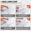 imageVEVOR 185quotWx21quotDx35quotH Pull Out Cabinet Organizer Heavy Duty Slide Out Pantry Shelves ChromePlated Steel Roll Out Drawer Drawer Storage for Home Under Sink 20quotWx22quotDx7quotH Install Size for Cabinet115Wx165D