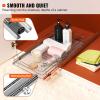 imageVEVOR 185quotWx21quotDx35quotH Pull Out Cabinet Organizer Heavy Duty Slide Out Pantry Shelves ChromePlated Steel Roll Out Drawer Drawer Storage for Home Under Sink 20quotWx22quotDx7quotH Install Size for Cabinet115Wx165D
