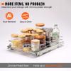imageVEVOR 185quotWx21quotDx35quotH Pull Out Cabinet Organizer Heavy Duty Slide Out Pantry Shelves ChromePlated Steel Roll Out Drawer Drawer Storage for Home Under Sink 20quotWx22quotDx7quotH Install Size for Cabinet115Wx165D