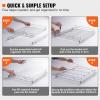 imageVEVOR 185quotWx21quotDx35quotH Pull Out Cabinet Organizer Heavy Duty Slide Out Pantry Shelves ChromePlated Steel Roll Out Drawer Drawer Storage for Home Under Sink 20quotWx22quotDx7quotH Install Size for Cabinet155 Wx21 D