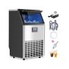 imageVEVOR 200lbs24H Commercial Ice Maker Machine with Drain Pump 66lbs Storage Capacity Ice Maker 108 Ice Cubes in 15 Minutes LED Digital Display Freestanding SelfCleaning for Bar Office RestaurantSilver