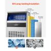 imageVEVOR 200lbs24H Commercial Ice Maker Machine with Drain Pump 66lbs Storage Capacity Ice Maker 108 Ice Cubes in 15 Minutes LED Digital Display Freestanding SelfCleaning for Bar Office RestaurantSilver