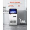 imageVEVOR 200lbs24H Commercial Ice Maker Machine with Drain Pump 66lbs Storage Capacity Ice Maker 108 Ice Cubes in 15 Minutes LED Digital Display Freestanding SelfCleaning for Bar Office RestaurantSilver