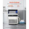 imageVEVOR 200lbs24H Commercial Ice Maker Machine with Drain Pump 66lbs Storage Capacity Ice Maker 108 Ice Cubes in 15 Minutes LED Digital Display Freestanding SelfCleaning for Bar Office RestaurantSilver