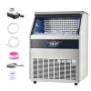 imageVEVOR 200lbs24H Commercial Ice Maker Machine with Drain Pump 66lbs Storage Capacity Ice Maker 108 Ice Cubes in 15 Minutes LED Digital Display Freestanding SelfCleaning for Bar Office RestaurantSilver