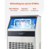 imageVEVOR 200lbs24H Commercial Ice Maker Machine with Drain Pump 66lbs Storage Capacity Ice Maker 108 Ice Cubes in 15 Minutes LED Digital Display Freestanding SelfCleaning for Bar Office RestaurantSilver