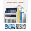 imageVEVOR 200lbs24H Commercial Ice Maker Machine with Drain Pump 66lbs Storage Capacity Ice Maker 108 Ice Cubes in 15 Minutes LED Digital Display Freestanding SelfCleaning for Bar Office RestaurantSilver