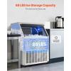 imageVEVOR 200lbs24H Commercial Ice Maker Machine with Drain Pump 66lbs Storage Capacity Ice Maker 108 Ice Cubes in 15 Minutes LED Digital Display Freestanding SelfCleaning for Bar Office RestaurantSilver