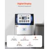 imageVEVOR 200lbs24H Commercial Ice Maker Machine with Drain Pump 66lbs Storage Capacity Ice Maker 108 Ice Cubes in 15 Minutes LED Digital Display Freestanding SelfCleaning for Bar Office RestaurantSilver