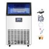 imageVEVOR 200lbs24H Commercial Ice Maker Machine with Drain Pump 66lbs Storage Capacity Ice Maker 108 Ice Cubes in 15 Minutes LED Digital Display Freestanding SelfCleaning for Bar Office RestaurantSilver