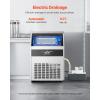 imageVEVOR 200lbs24H Commercial Ice Maker Machine with Drain Pump 66lbs Storage Capacity Ice Maker 108 Ice Cubes in 15 Minutes LED Digital Display Freestanding SelfCleaning for Bar Office RestaurantSilver