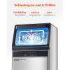 imageVEVOR 200lbs24H Commercial Ice Maker Machine with Drain Pump 66lbs Storage Capacity Ice Maker 108 Ice Cubes in 15 Minutes LED Digital Display Freestanding SelfCleaning for Bar Office RestaurantSilver