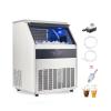 imageVEVOR 200lbs24H Commercial Ice Maker Machine with Drain Pump 66lbs Storage Capacity Ice Maker 108 Ice Cubes in 15 Minutes LED Digital Display Freestanding SelfCleaning for Bar Office RestaurantSilver