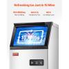 imageVEVOR 200lbs24H Commercial Ice Maker Machine with Drain Pump 66lbs Storage Capacity Ice Maker 108 Ice Cubes in 15 Minutes LED Digital Display Freestanding SelfCleaning for Bar Office RestaurantSilver