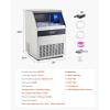 imageVEVOR 200lbs24H Commercial Ice Maker Machine with Drain Pump 66lbs Storage Capacity Ice Maker 108 Ice Cubes in 15 Minutes LED Digital Display Freestanding SelfCleaning for Bar Office RestaurantSilver
