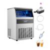imageVEVOR 200lbs24H Commercial Ice Maker Machine with Drain Pump 66lbs Storage Capacity Ice Maker 108 Ice Cubes in 15 Minutes LED Digital Display Freestanding SelfCleaning for Bar Office RestaurantSilver