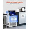 imageVEVOR 200lbs24H Commercial Ice Maker Machine with Drain Pump 66lbs Storage Capacity Ice Maker 108 Ice Cubes in 15 Minutes LED Digital Display Freestanding SelfCleaning for Bar Office RestaurantSilver