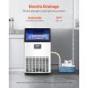 imageVEVOR 200lbs24H Commercial Ice Maker Machine with Drain Pump 66lbs Storage Capacity Ice Maker 108 Ice Cubes in 15 Minutes LED Digital Display Freestanding SelfCleaning for Bar Office RestaurantSilver