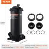 imageVEVOR 2025 PRO Cartridge Pool Filter Tank ampamp Element for Above Ground ampamp Inground Pools Large 320325Sq Ft Cleaner System Compatible WPumps 2 to 25 HP Up to 11769 GPH for Pools Up to 94150 GallonsUpgraded Version 50 sqft w 1 Filter