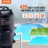 imageVEVOR 2025 PRO Cartridge Pool Filter Tank ampamp Element for Above Ground ampamp Inground Pools Large 320325Sq Ft Cleaner System Compatible WPumps 2 to 25 HP Up to 11769 GPH for Pools Up to 94150 GallonsUpgraded Version 420425 sqft w 4 Filters