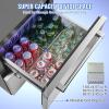 imageVEVOR 24 inch Undercounter Refrigerator 2 Drawer Refrigerator with Different Temperature 487 Cuft Capacity Waterproof Indoor and Outdoor Under Counter Freezer Fridge for Home and Commercial UseFreezer  Cool Drawer Refrigerator