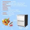 imageVEVOR 24 inch Undercounter Refrigerator 2 Drawer Refrigerator with Different Temperature 487 Cuft Capacity Waterproof Indoor and Outdoor Under Counter Freezer Fridge for Home and Commercial UseFreezer  Cool Drawer Refrigerator