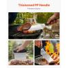 imageVEVOR 28PCS Griddle Accessories Kit Flat Top Grill Accessory Enlarged Spatula Gift Set Stainless Steel Grilling Tools with Basting Cover Tong Burger Press Carry Bag for Outdoor BBQ Teppanyaki