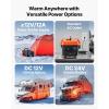 imageVEVOR 2KW Diesel Heater 12V24V All in One Diesel Air Heater with Bluetooth APP Control Remote Control and Display Screen CO Alarm Fast Heating Portable Diesel Heater for Vehicles and OutdoorsBlackOrangeW