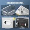 imageVEVOR 2L Sonic Cleaner with Heater Timer ampamp Basket Professional Digital Sonic Cavitation Machine 60W Cleaning Machine for Watch Instruments Glasses Coin Metal Parts Tool3L