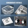 imageVEVOR 2L Sonic Cleaner with Heater Timer ampamp Basket Professional Digital Sonic Cavitation Machine 60W Cleaning Machine for Watch Instruments Glasses Coin Metal Parts Tool2L