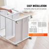 imageVEVOR 3 Tier Movable Heat Press Table Foldable Heat Transfer Machine Stand with Vinyl Roll Holder Heavy Duty Rolling Metal Workbench for DIY Sublimation Transfer Machine and Printer3 Tier  White