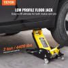 imageVEVOR 3 Ton Low Profile  Aluminum and Steel Racing Floor Jack with Dual Pistons Quick Lift Pump for Sport Utility Vehicle Lifting Range 3611quot191116quot yellowblack2T