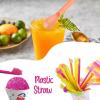 imageVEVOR 300W Ice Crusher 440LBSH with 100 Count 6oz Snow Cone Cups and 100 8quot Neon Spoon Straws
