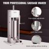 imageVEVOR 304 Vertical Electric Adjustable Speed Stainless Steel Heavy Duty Sausage Filler Meat Stuffer 30LBS15L Capacity Silver11LB5L Capacity