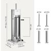 imageVEVOR 304 Vertical Electric Adjustable Speed Stainless Steel Heavy Duty Sausage Filler Meat Stuffer 30LBS15L Capacity Silver15LB7L Capacity