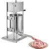 imageVEVOR 304 Vertical Electric Adjustable Speed Stainless Steel Heavy Duty Sausage Filler Meat Stuffer 30LBS15L Capacity Silver22LB10L New