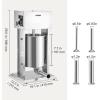 imageVEVOR 304 Vertical Electric Adjustable Speed Stainless Steel Heavy Duty Sausage Filler Meat Stuffer 30LBS15L Capacity Silver22LBS10L Electric