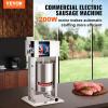 imageVEVOR 304 Vertical Electric Adjustable Speed Stainless Steel Heavy Duty Sausage Filler Meat Stuffer 30LBS15L Capacity Silver22LBS10L Electric