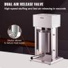 imageVEVOR 304 Vertical Electric Adjustable Speed Stainless Steel Heavy Duty Sausage Filler Meat Stuffer 30LBS15L Capacity Silver22LBS10L Electric