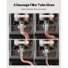 imageVEVOR 304 Vertical Electric Adjustable Speed Stainless Steel Heavy Duty Sausage Filler Meat Stuffer 30LBS15L Capacity Silver22LBS10L Electric New