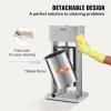imageVEVOR 304 Vertical Electric Adjustable Speed Stainless Steel Heavy Duty Sausage Filler Meat Stuffer 30LBS15L Capacity Silver30LBS15L Capacity