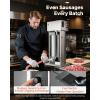 imageVEVOR 304 Vertical Electric Adjustable Speed Stainless Steel Heavy Duty Sausage Filler Meat Stuffer 30LBS15L Capacity Silver33LBS15L Electric New