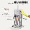imageVEVOR 304 Vertical Electric Adjustable Speed Stainless Steel Heavy Duty Sausage Filler Meat Stuffer 30LBS15L Capacity Silver7LB3L Capacity