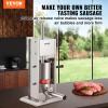imageVEVOR 304 Vertical Electric Adjustable Speed Stainless Steel Heavy Duty Sausage Filler Meat Stuffer 30LBS15L Capacity Silver7LB3L Capacity