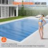 imageVEVOR 32 x 16 ft Rectangle Solar Pool Cover  16 mil Solar Blanket with Bubble Heat Retaining BlueBlue